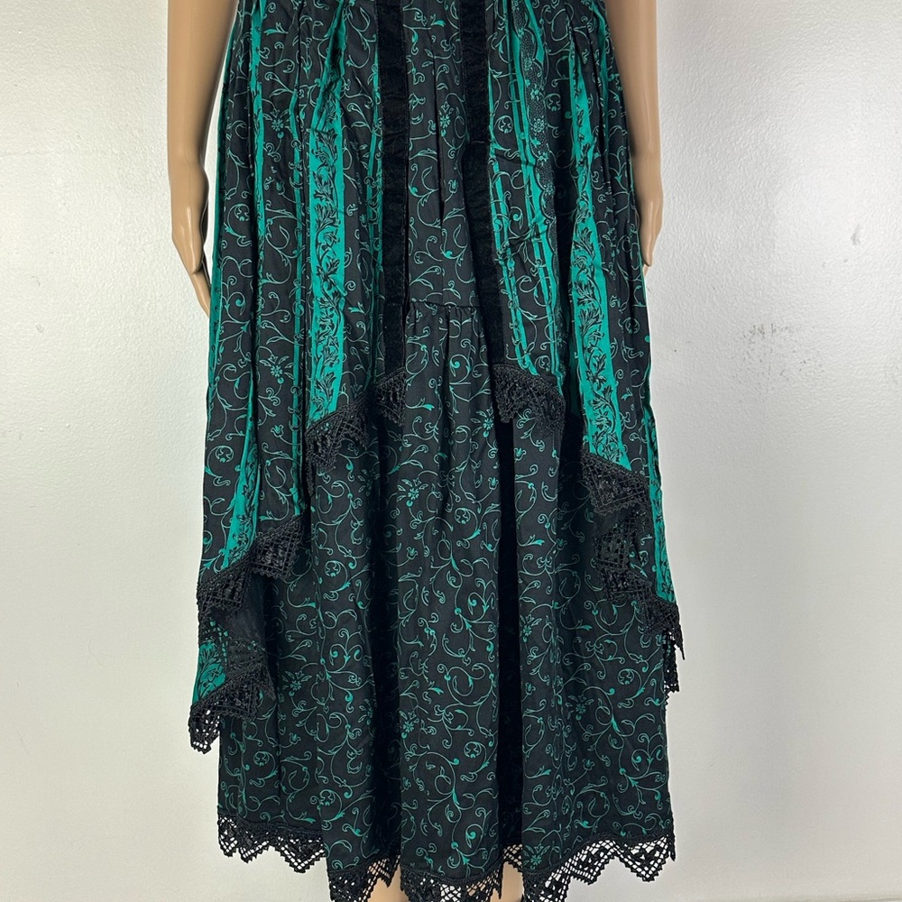 Vintage Perry Trachten Skirt Black and Green